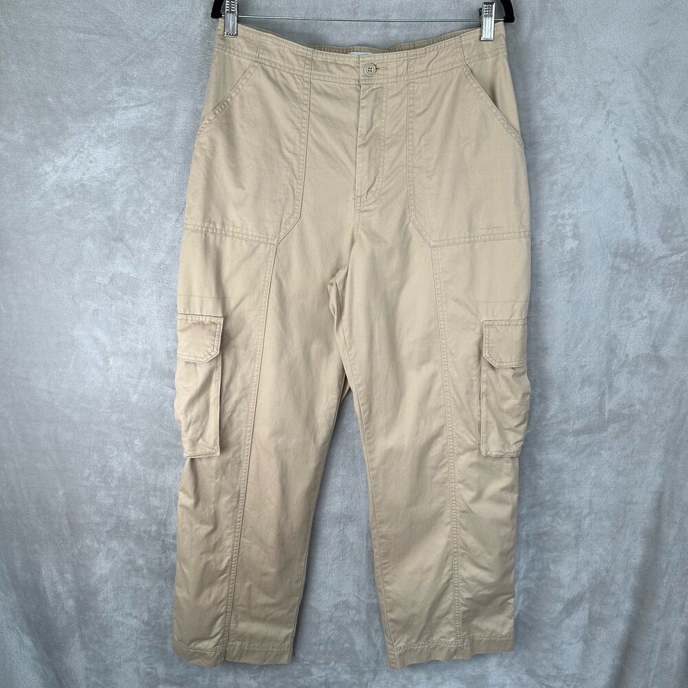 Abercrombie And Fitch Pants Womens 31/12 Tan Curve Love Cargo Wide Leg Neutral